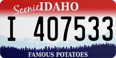 ID license plate I407533
