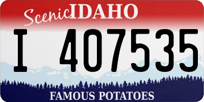 ID license plate I407535