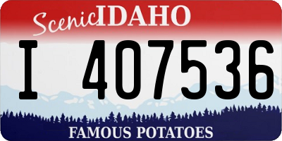 ID license plate I407536