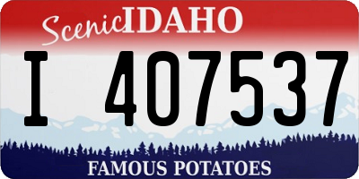 ID license plate I407537