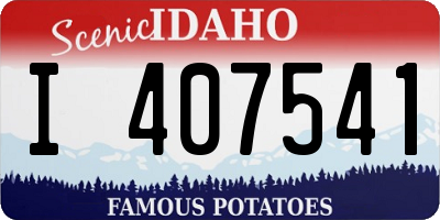 ID license plate I407541