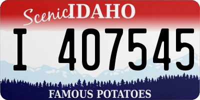 ID license plate I407545