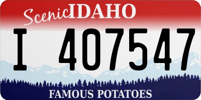 ID license plate I407547