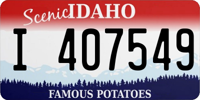 ID license plate I407549