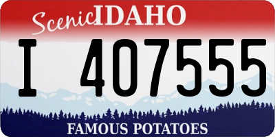 ID license plate I407555