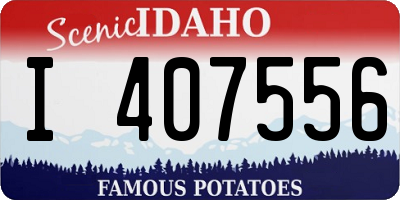 ID license plate I407556