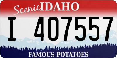 ID license plate I407557