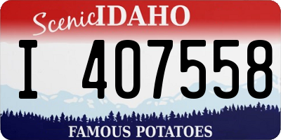 ID license plate I407558