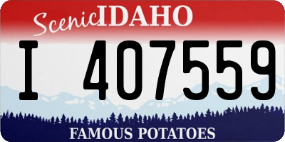 ID license plate I407559