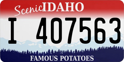 ID license plate I407563