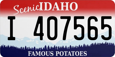 ID license plate I407565
