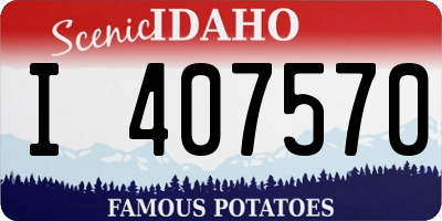 ID license plate I407570