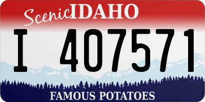 ID license plate I407571