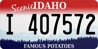 ID license plate I407572