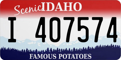 ID license plate I407574