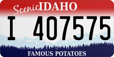 ID license plate I407575