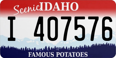 ID license plate I407576