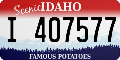 ID license plate I407577