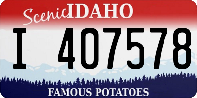 ID license plate I407578