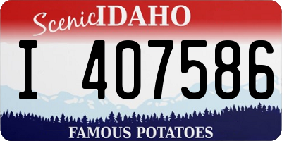ID license plate I407586