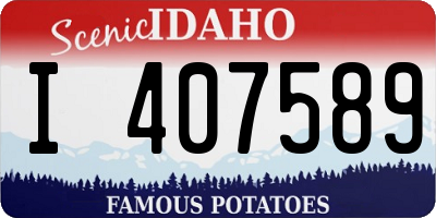 ID license plate I407589