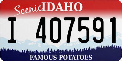 ID license plate I407591