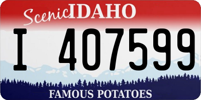 ID license plate I407599