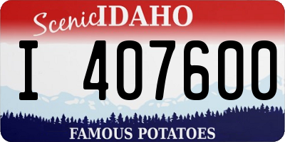 ID license plate I407600