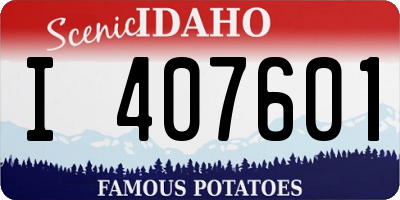 ID license plate I407601