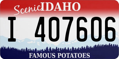 ID license plate I407606