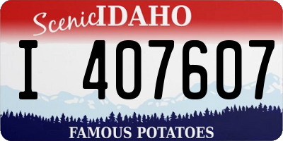 ID license plate I407607