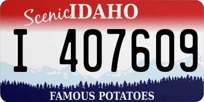 ID license plate I407609