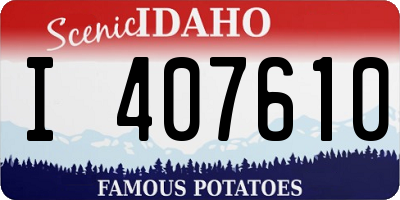 ID license plate I407610