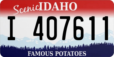 ID license plate I407611