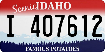 ID license plate I407612