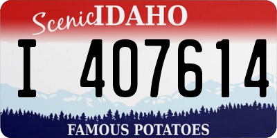 ID license plate I407614