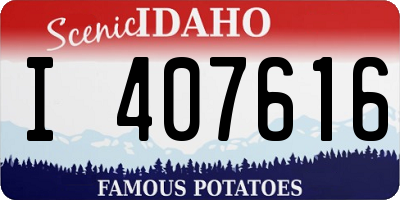 ID license plate I407616