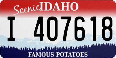 ID license plate I407618