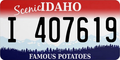 ID license plate I407619