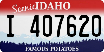 ID license plate I407620