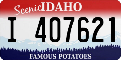 ID license plate I407621