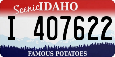 ID license plate I407622