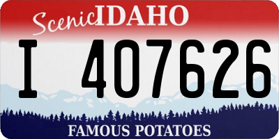 ID license plate I407626