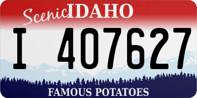ID license plate I407627