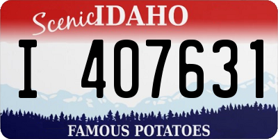 ID license plate I407631
