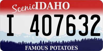 ID license plate I407632