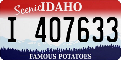 ID license plate I407633