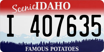 ID license plate I407635