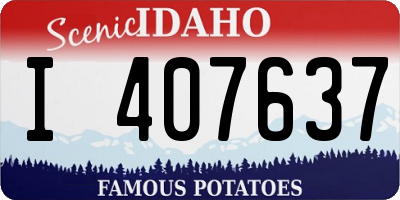 ID license plate I407637