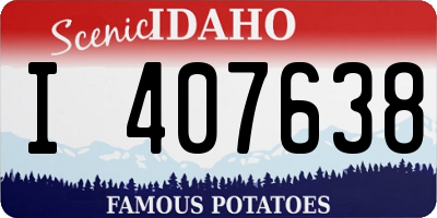 ID license plate I407638